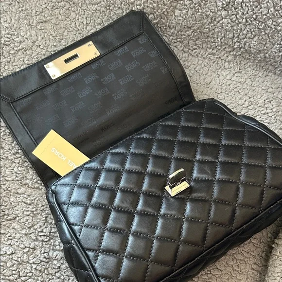 Michael Kors Black Quilted Purse - Picture 7 of 12